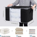 1/2Pcs Non-Woven Fabric Blanket Organizer Quilt Storage Bag Blanket Storage Bags Zipper Duvet Storage Cover Under Bed Storage