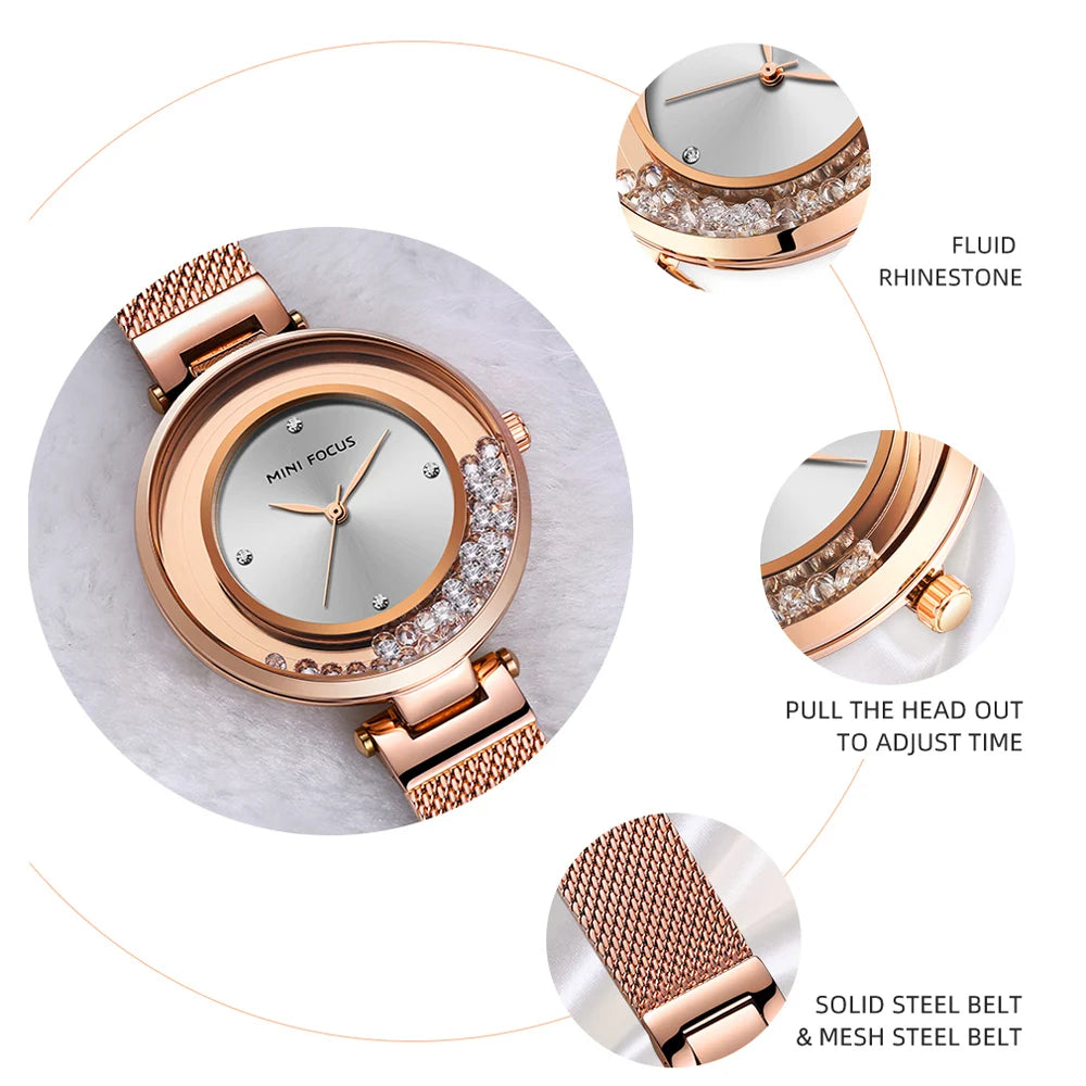 Montre femme tendance Mini focus, Cadran créatif et design étanche