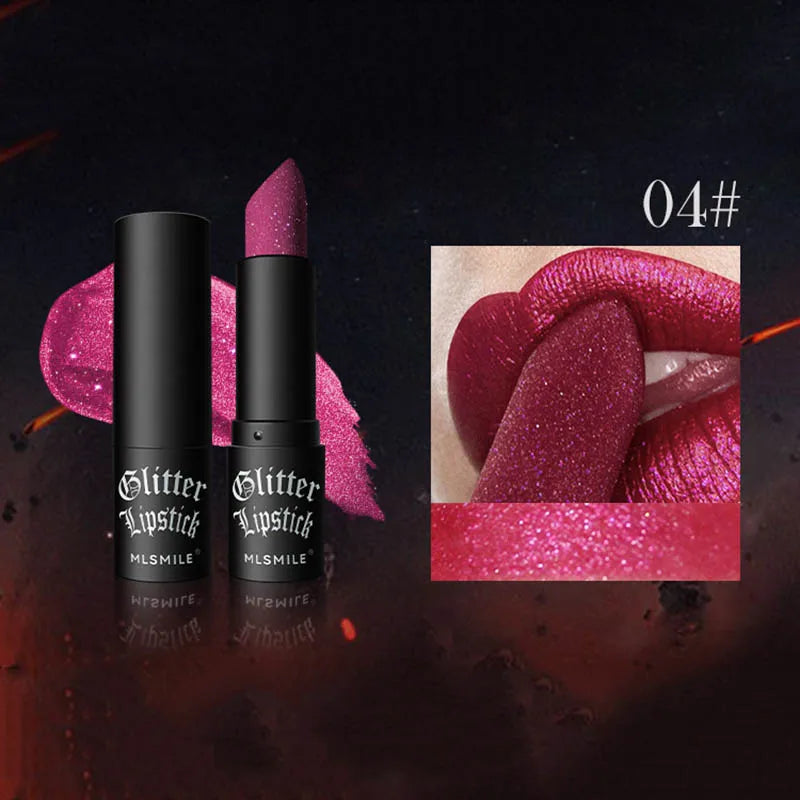Ensemble de 6 Rouge à Lèvre - Diamond Glitter - Finis Métalliques et Perlés