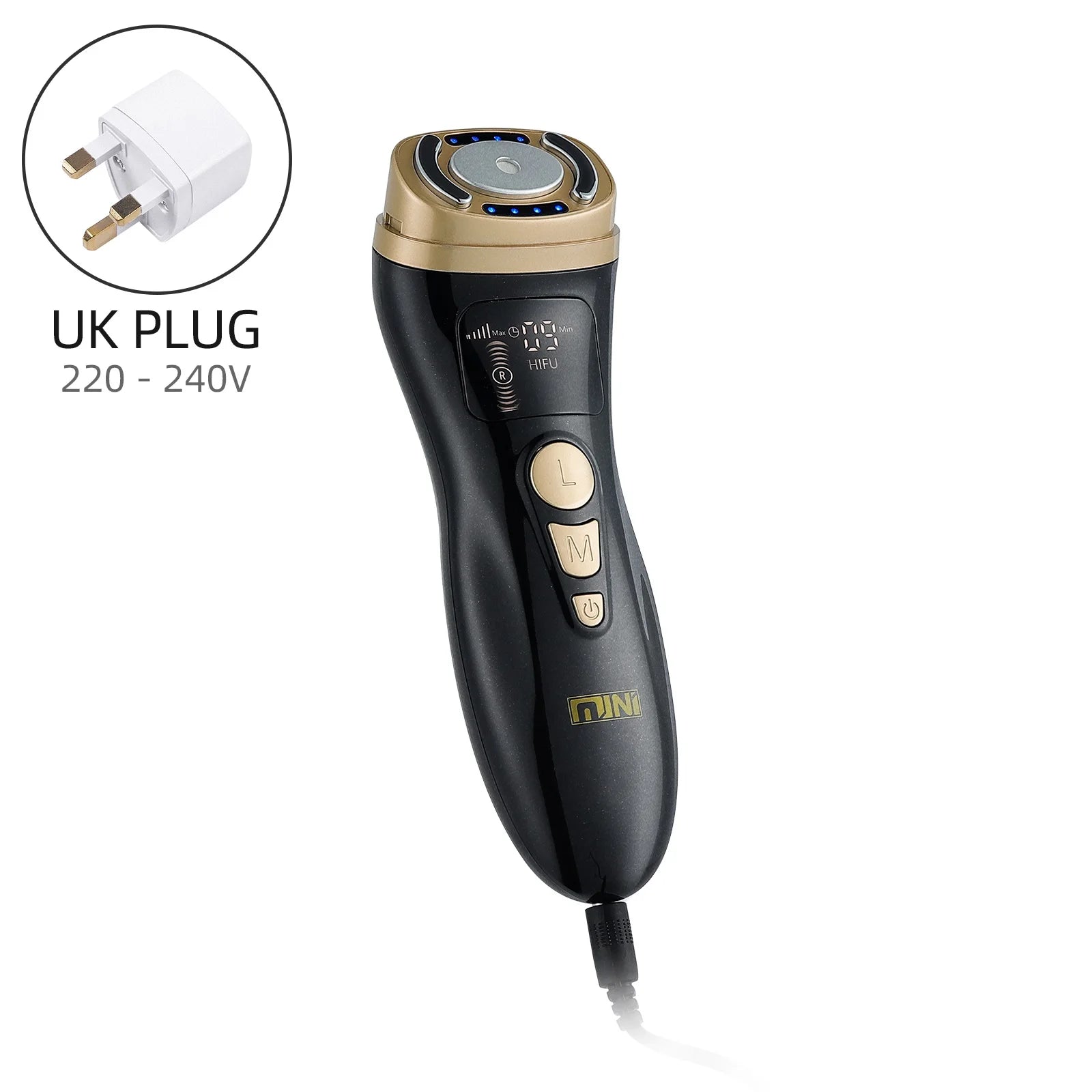 Mini HIFU Machine Ultrasonic RF EMS HIFU Facial Lifting Skin Tightening Device Face Chin Neck Eye Anti-Wrinkle Massager Home Use