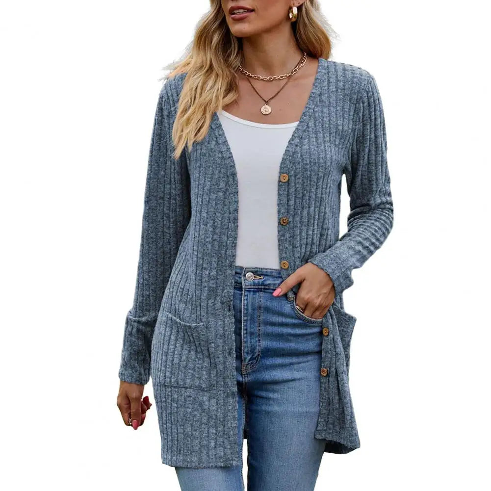 Cardigan Tricoté - Cozy Chic - Boutonné et Pratique pour l'Automne