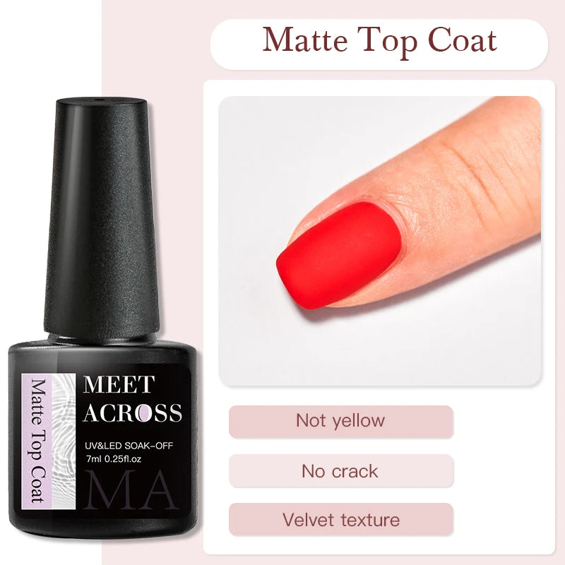 MEET ACROSS 7ml Eggshell Thermal Gel Nail Polish Temperature Changing Gradient Nail Art Varnish Winter Soak Off Gel For Nails