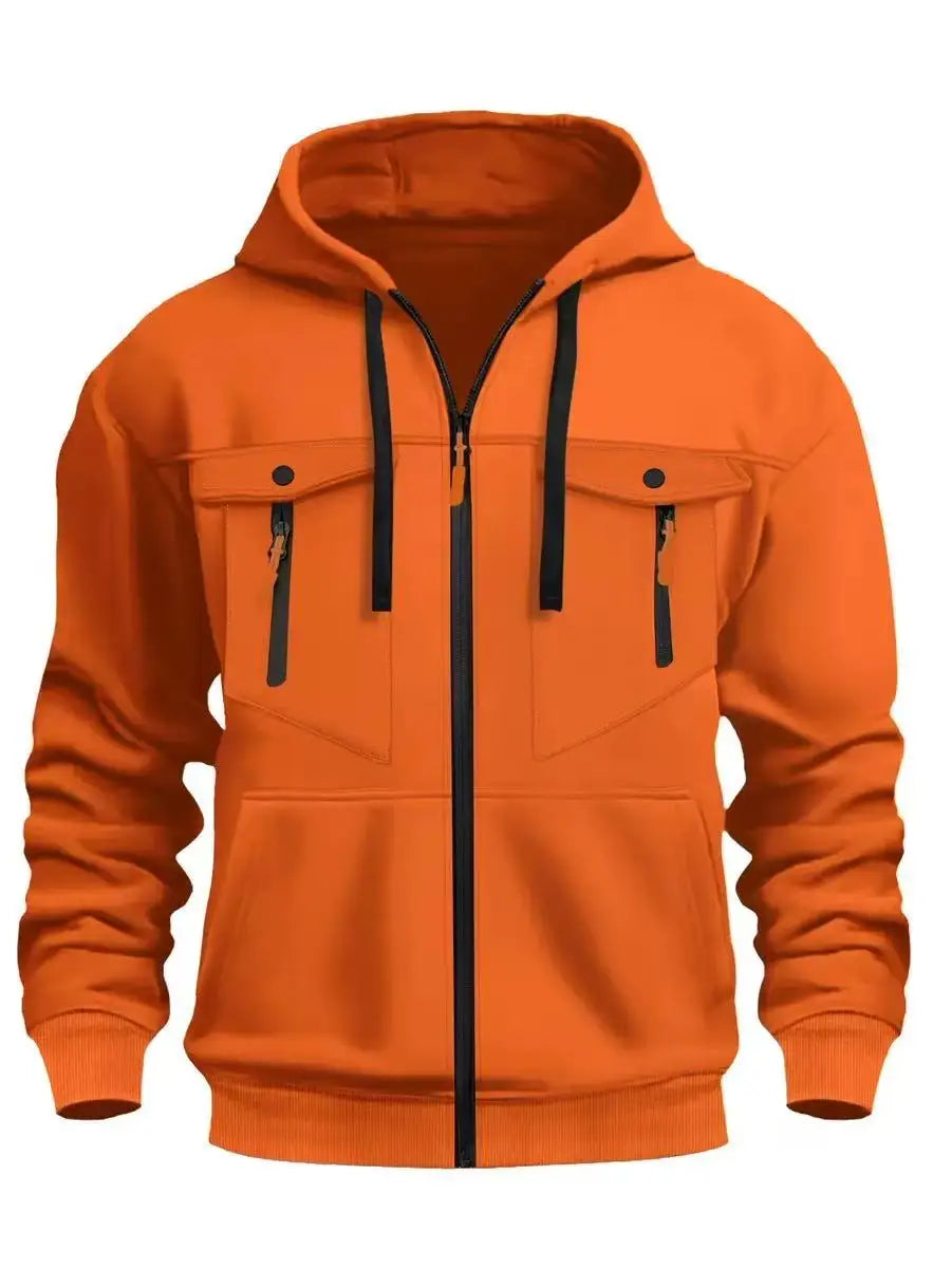 Hoodie - Outdoor Full-Zip - Molleton chaud, poches sécurisées, style casual