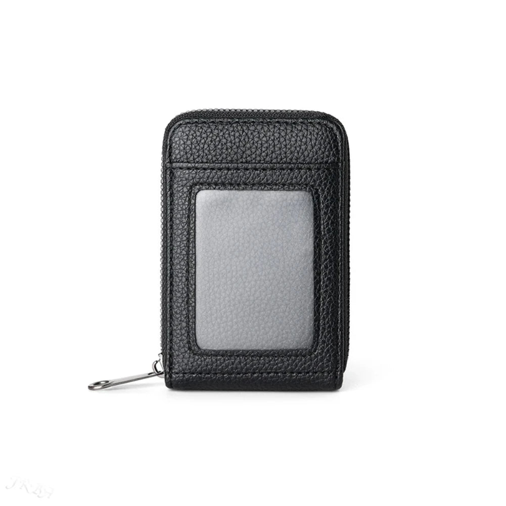 1pc Organ Card Bag Korean Edition Portable Women's Short Bank Card Cover Business Card Clip Zipper Vertical Handheld Bag