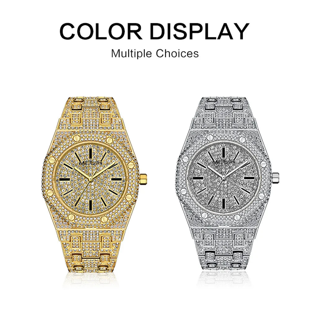 Montre de luxe - Diamant Signature - acier inoxydable et quartz