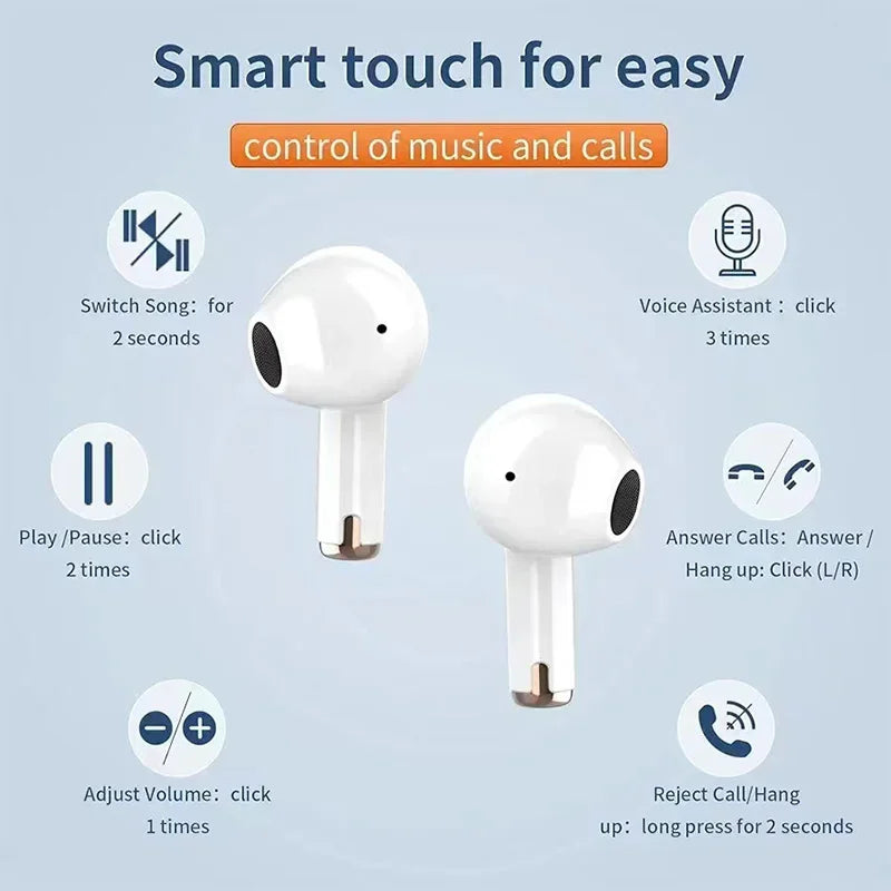 J97 TWS Bluetooth Earphone True Wireless Earbuds In-Ear Headphones Touch Control Waterproof Sports Headest With Mic For Phone