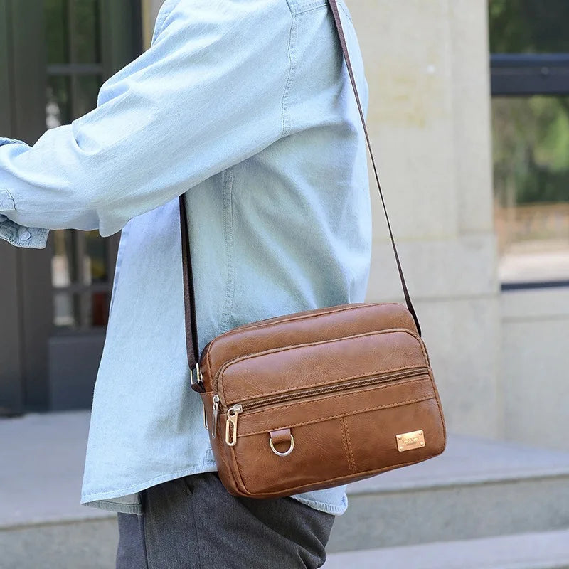 Sac Messager Urbain en Cuir Premium - Style Élégant et Pratique