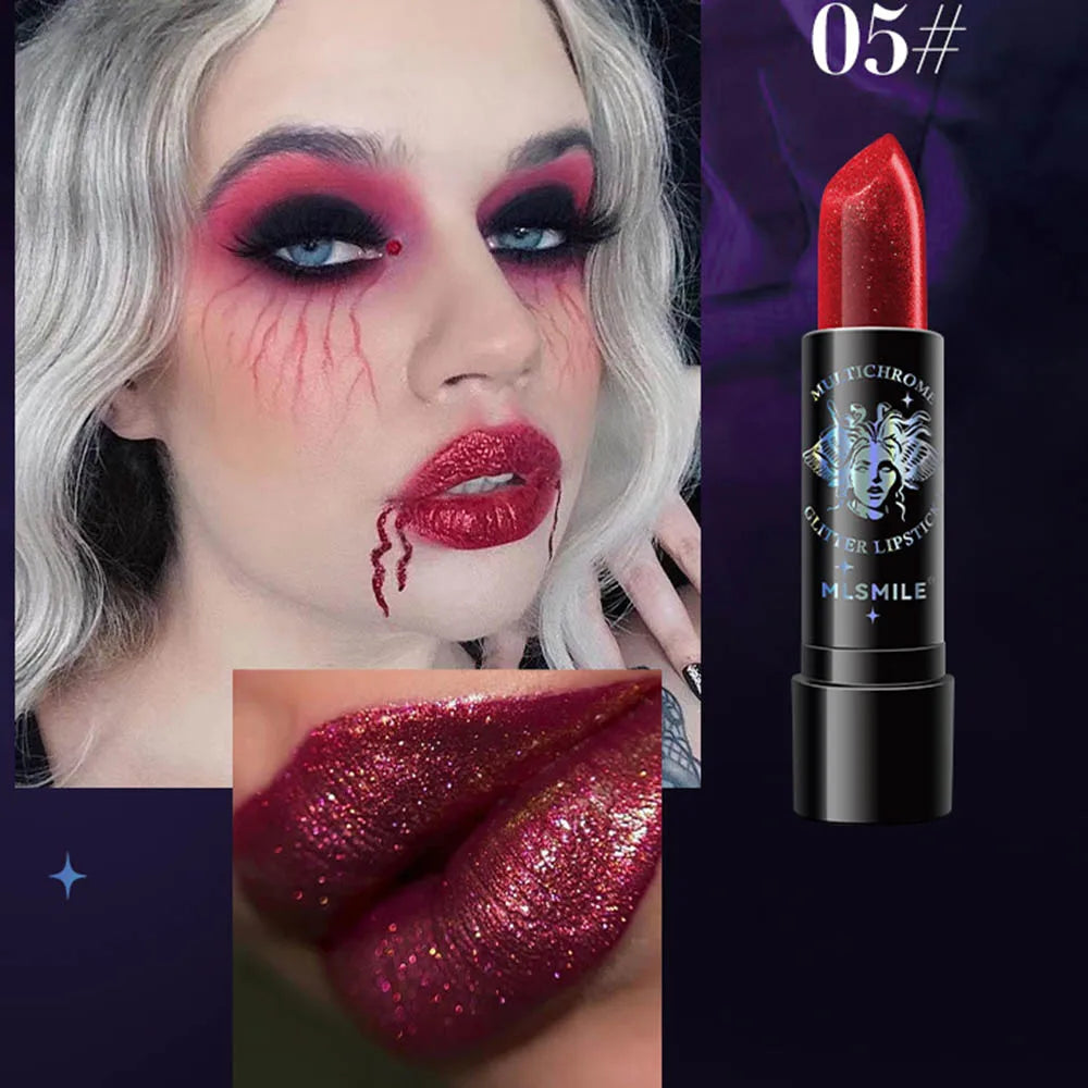 Ensemble de 6 Rouge à Lèvre - Diamond Glitter - Finis Métalliques et Perlés