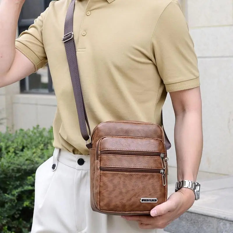 Sac Messager Urbain en Cuir Premium - Style Élégant et Pratique