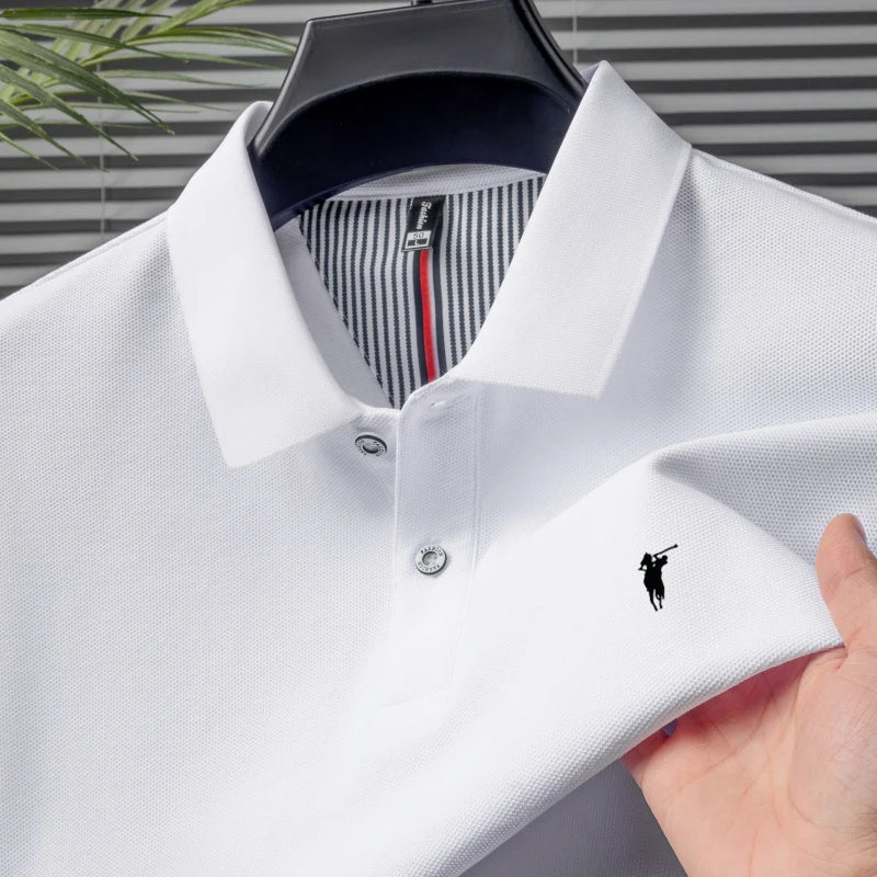 Polo Signature en Coton - Logo embossé, coupe ajustée, style business-casual