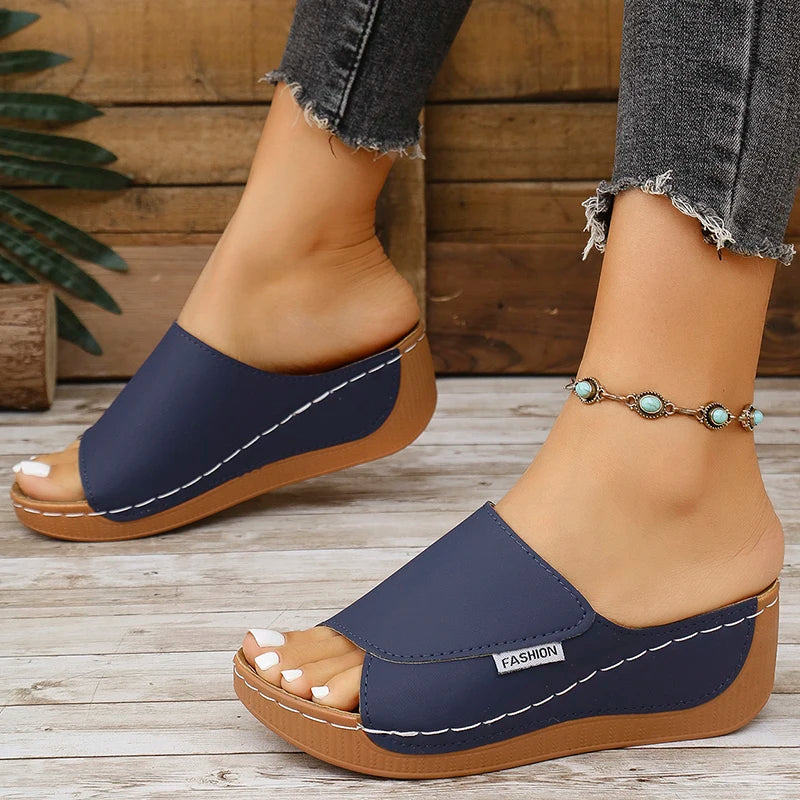 Sandales Compensées Estivales - Style Wedge Élégant et Confortable