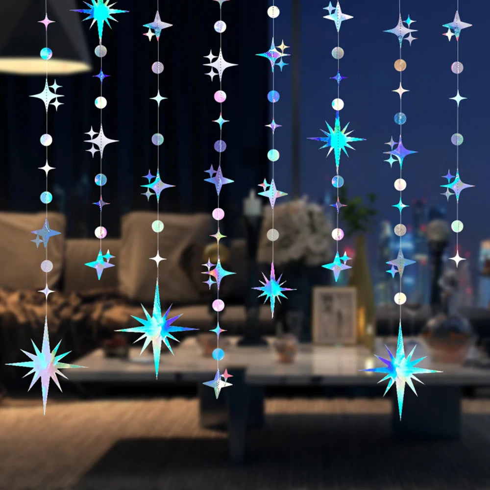 Star decoration pendant set, sky hanging decoration, dormitory, birthday party, romantic wedding room, wedding decoration