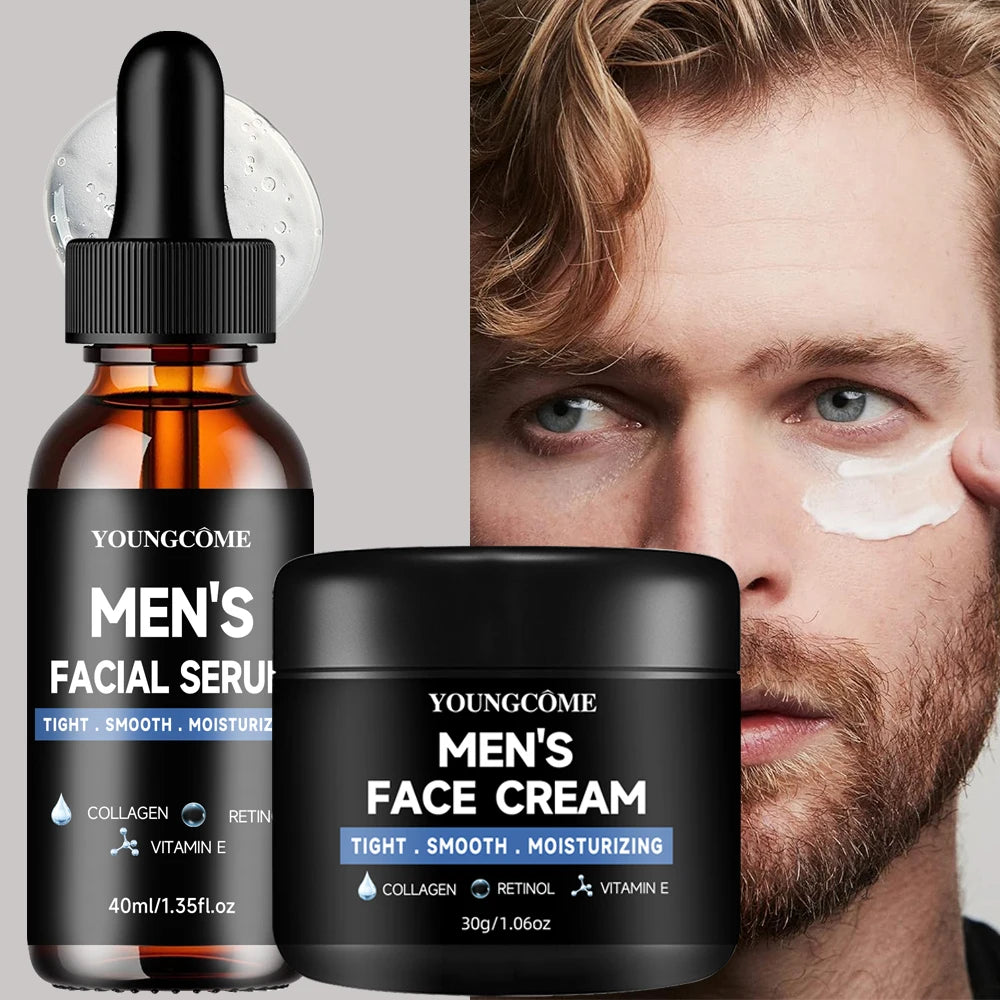 Routine Expert Homme - Sérum et crème hydratante au Rétinol et Collagène