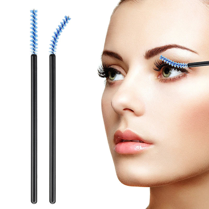 Lot de 50 Brosses à Cils - Crystal - Outil Professionnel d'Extension