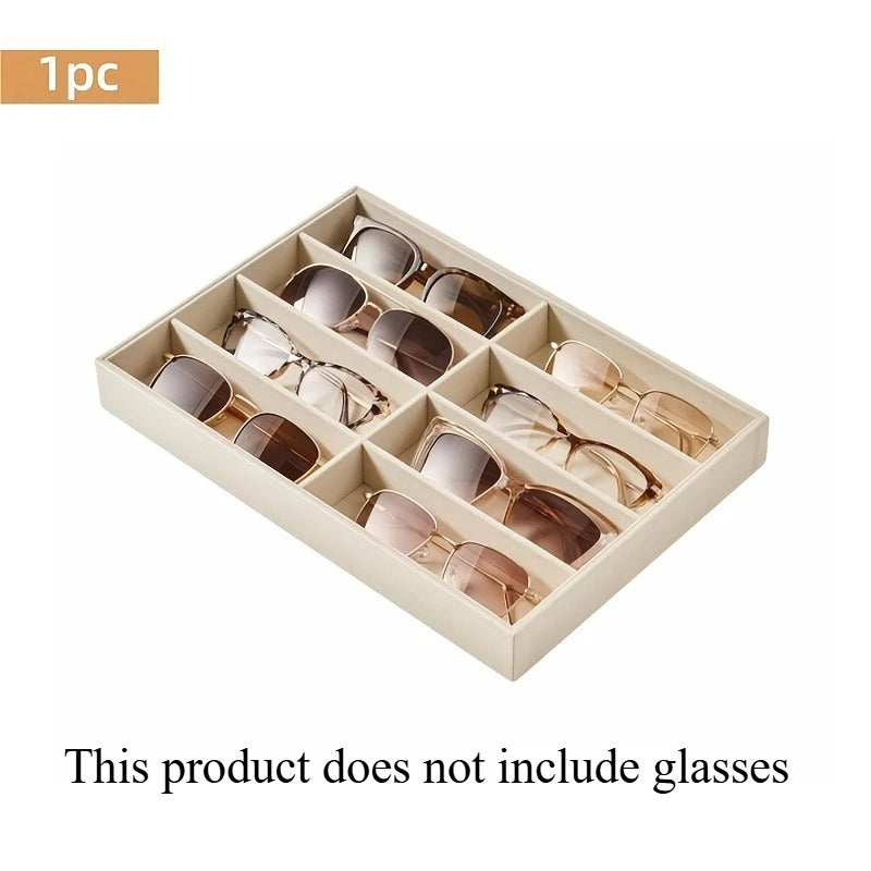Organisateur de lunettes en velours, présentoir 8 compartiments
