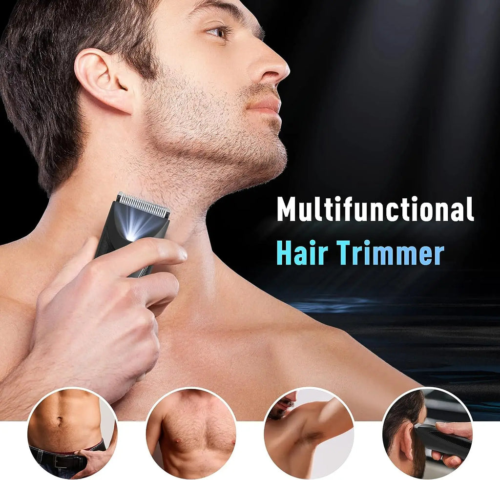 Kemei Groin Body Trimmer For Men And Women Shaver Electric Facial Beard Bikini Hair Trimmer Washable Pubic Ball Hair Remover