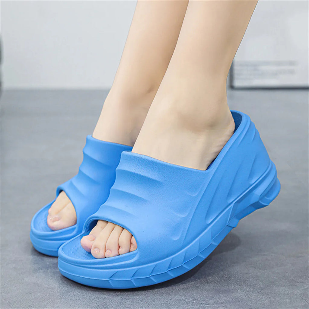 Sandales Compensées Chunky 8cm - Style Moderne et Waterproof