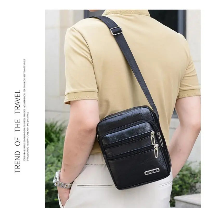 Sac Messager Urbain en Cuir Premium - Style Élégant et Pratique