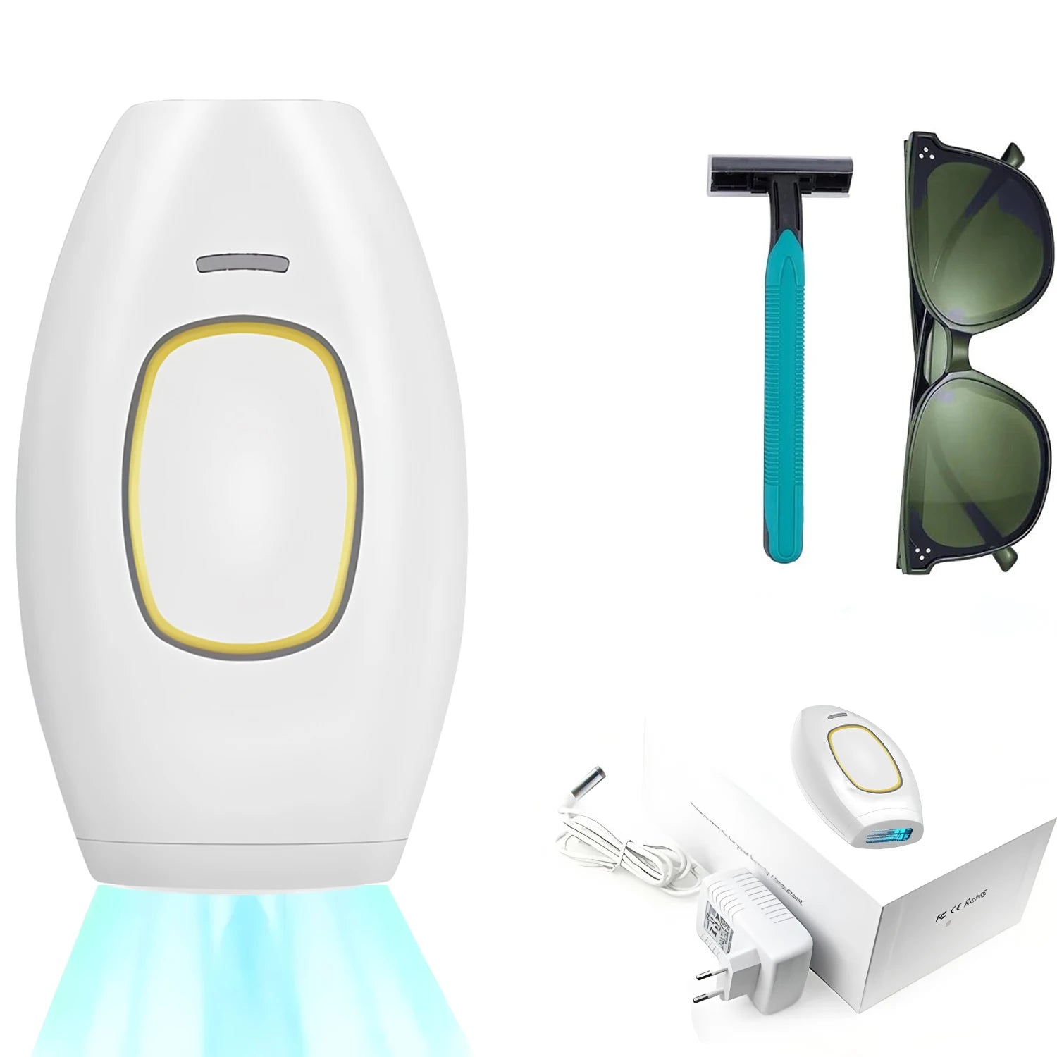 Épilateur IPL Pro, Lisse et doux, 500 000 flashs - Visage, corp et bikini