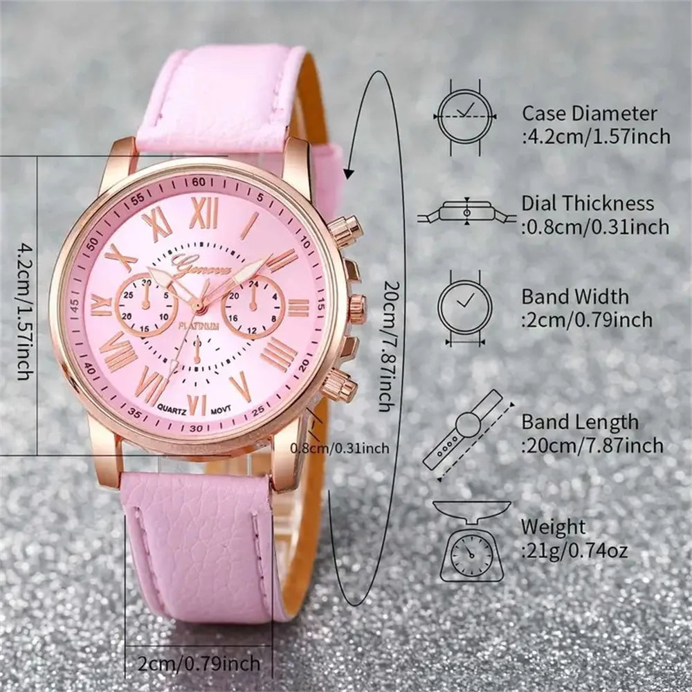 Ensemble montre et bijoux femme, parure Coeur, Étincelant, Coffret 6 pièces