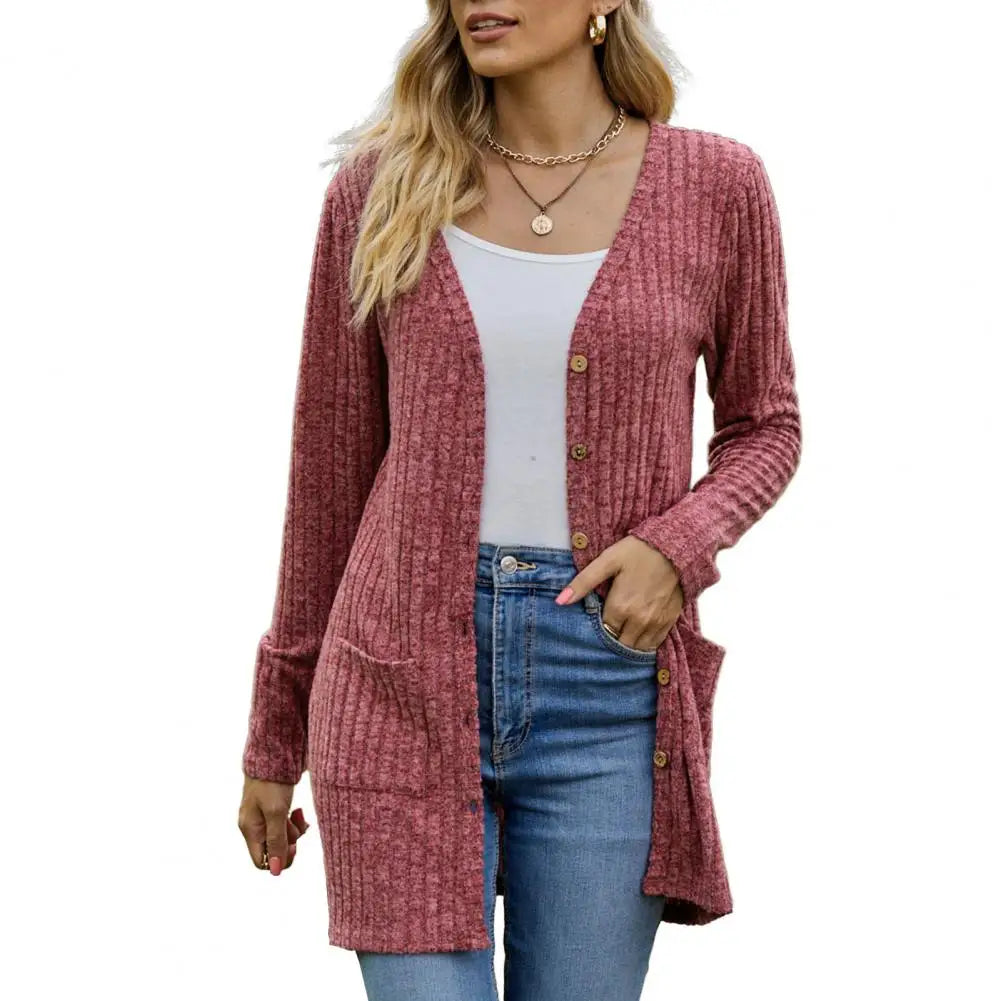Cardigan Tricoté - Cozy Chic - Boutonné et Pratique pour l'Automne