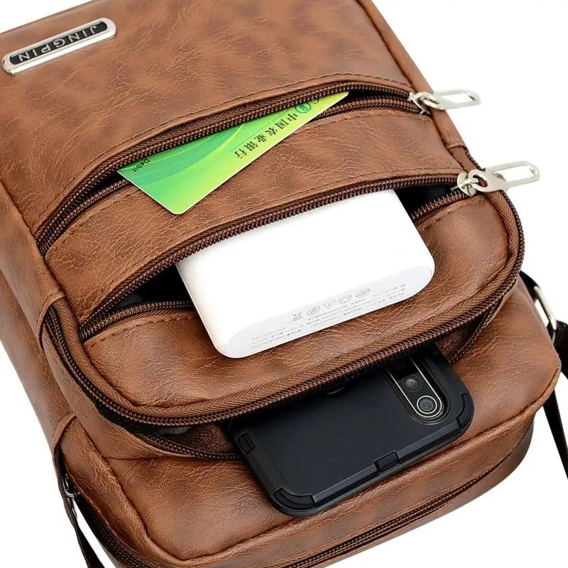 Sac Messager Urbain en Cuir Premium - Style Élégant et Pratique