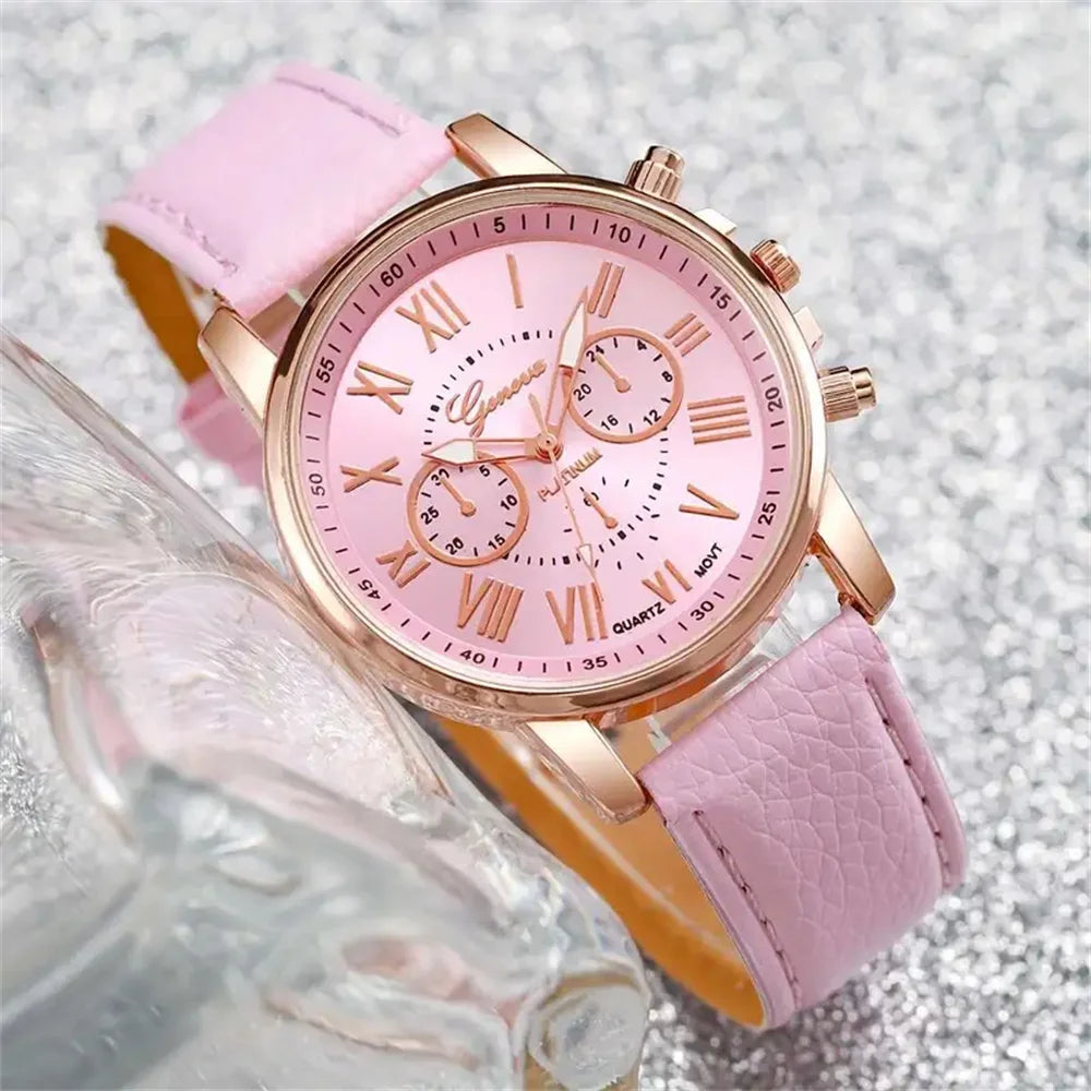 Ensemble montre et bijoux femme, parure Coeur, Étincelant, Coffret 6 pièces