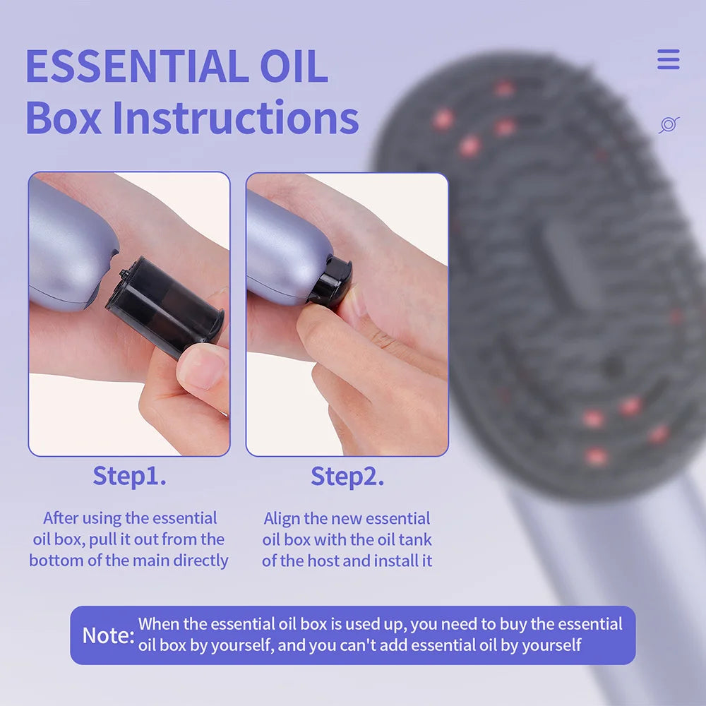 Brosse Massante et Vaporisatrice Intelligente - Soin Capillaire Revitalisant