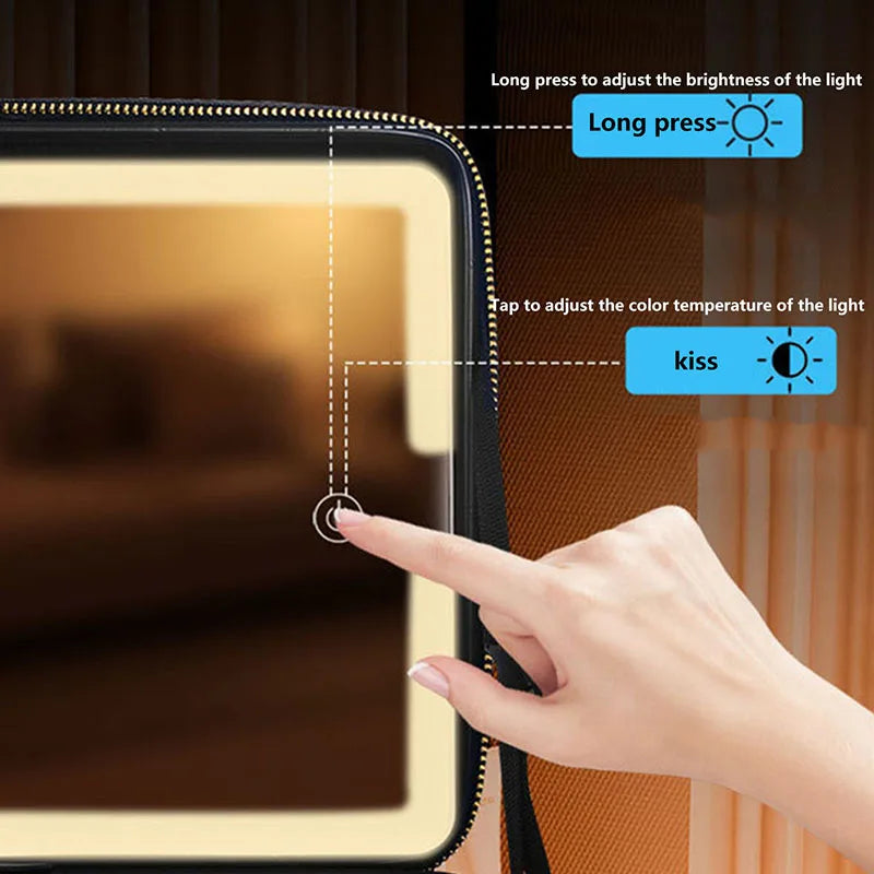 Étui de Maquillage Smart Led - Miroir intégré et Rangement Haute Capacité