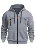 Hoodie - Outdoor Full-Zip - Molleton chaud, poches sécurisées, style casual