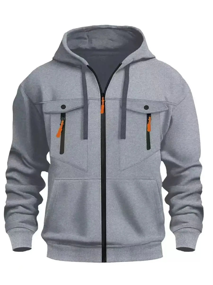 Hoodie - Outdoor Full-Zip - Molleton chaud, poches sécurisées, style casual