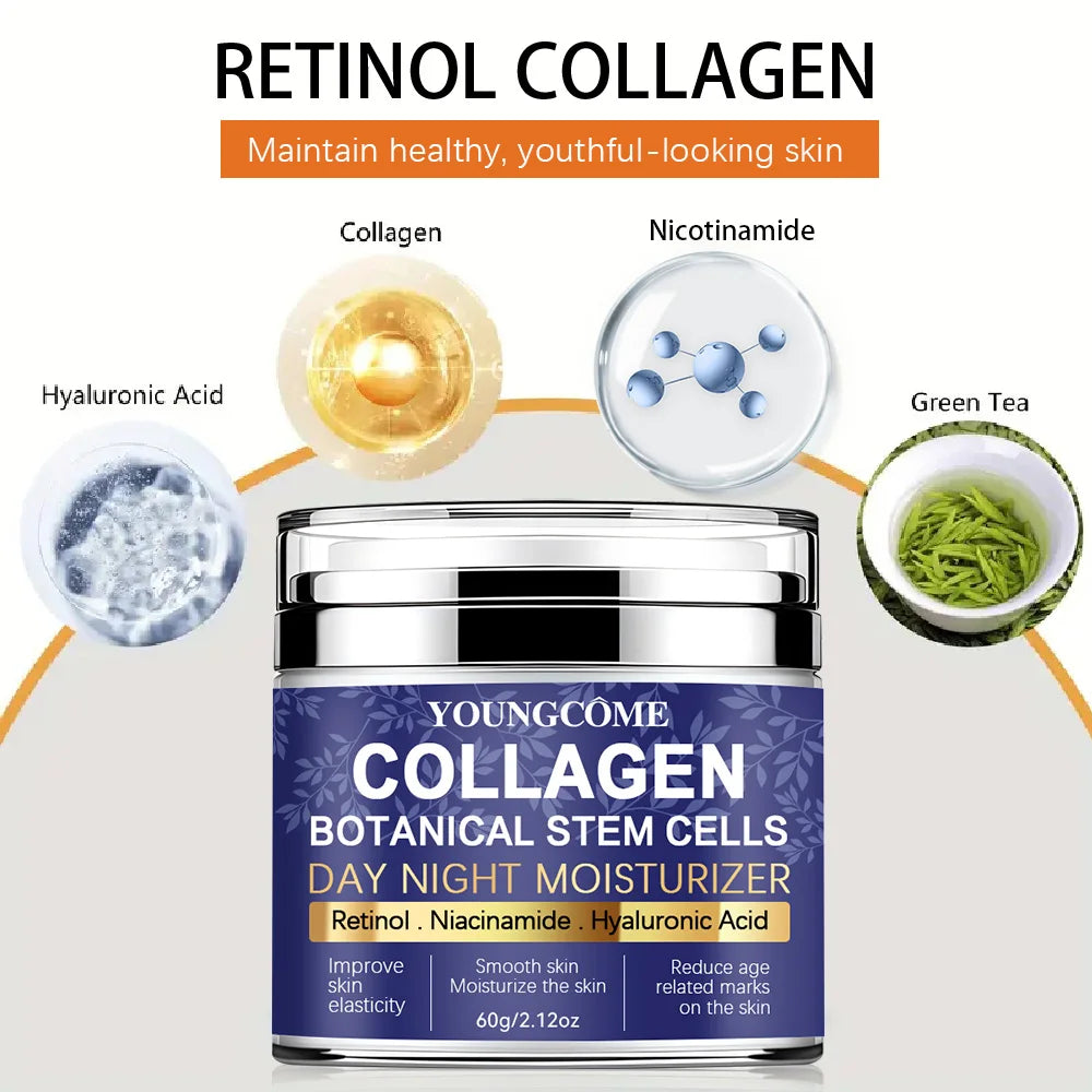 Crème Revitalisante aux Cellules Souches et Collagène - Éclat Jeunesse